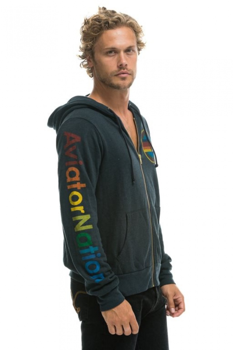 Sudadera con Capucha Aviator Nation Laguna Beach Hombre Grey | 61CIRTOPM
