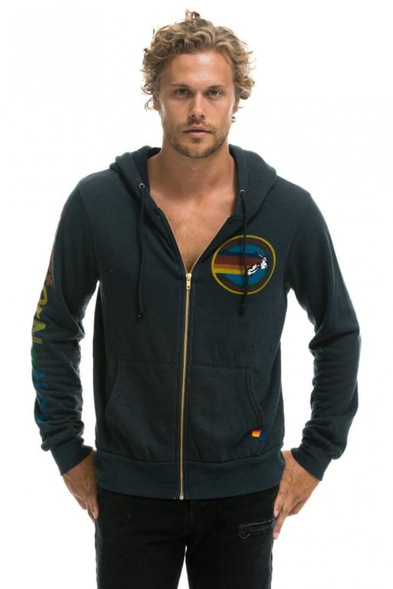 Sudadera con Capucha Aviator Nation Laguna Beach Mujer Grey | 02VUHJICM