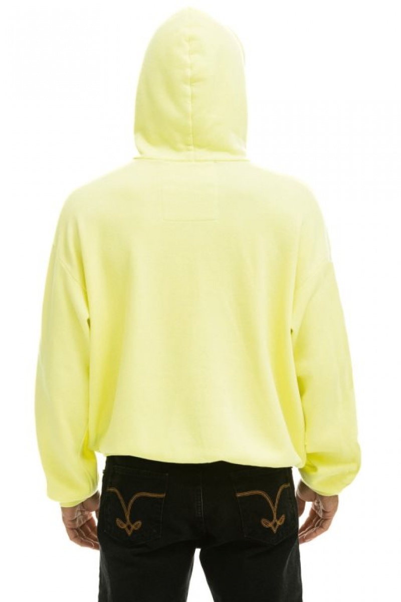 Sudadera con Capucha Aviator Nation Logo Pullover Relaxed Mujer Yellow | 05TRGUEDF