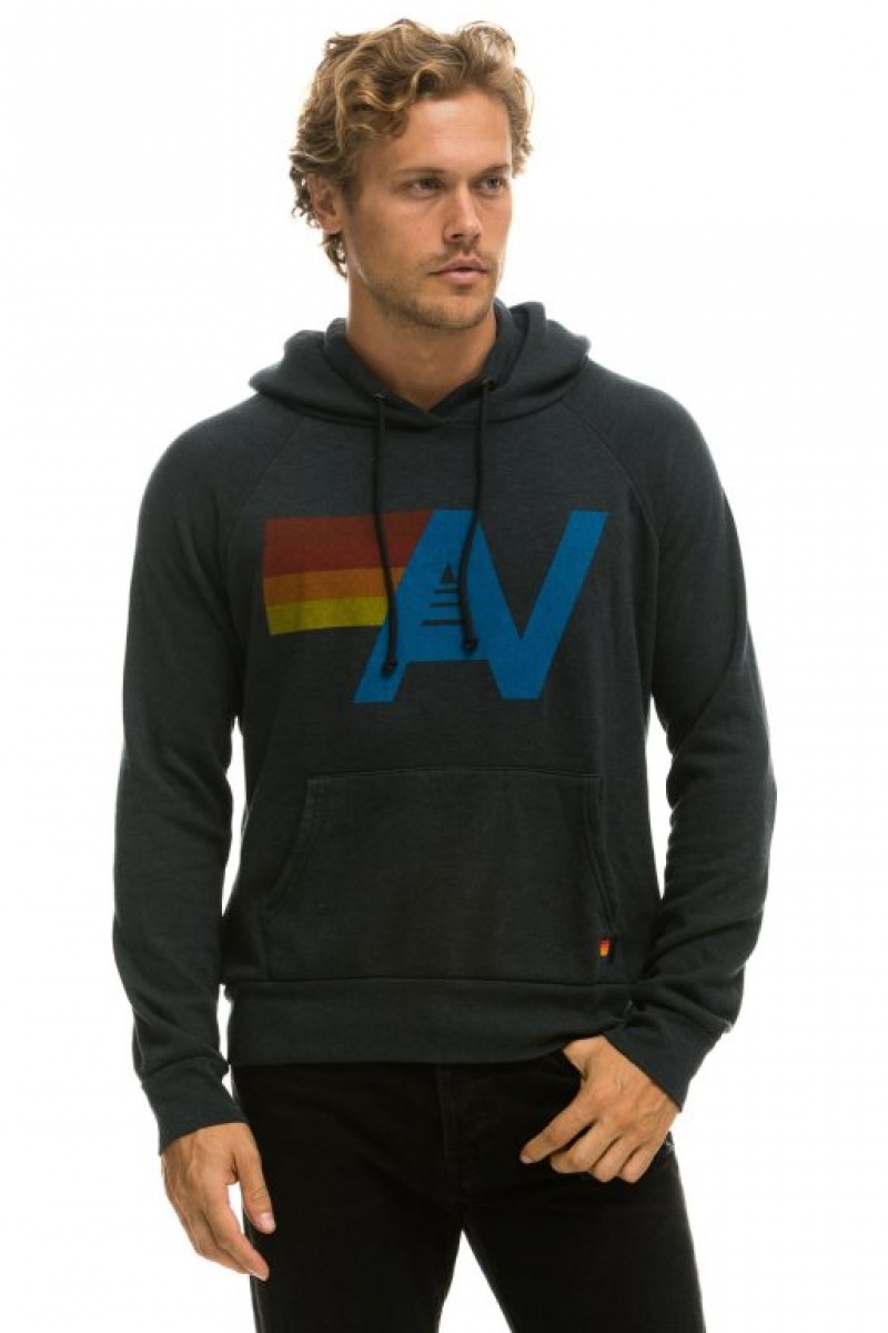Sudadera con Capucha Aviator Nation Logo Pullover Mujer Grey | 05YMJTHEQ