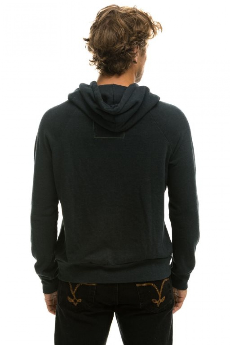 Sudadera con Capucha Aviator Nation Logo Pullover Hombre Grey | 63PNHJGZI