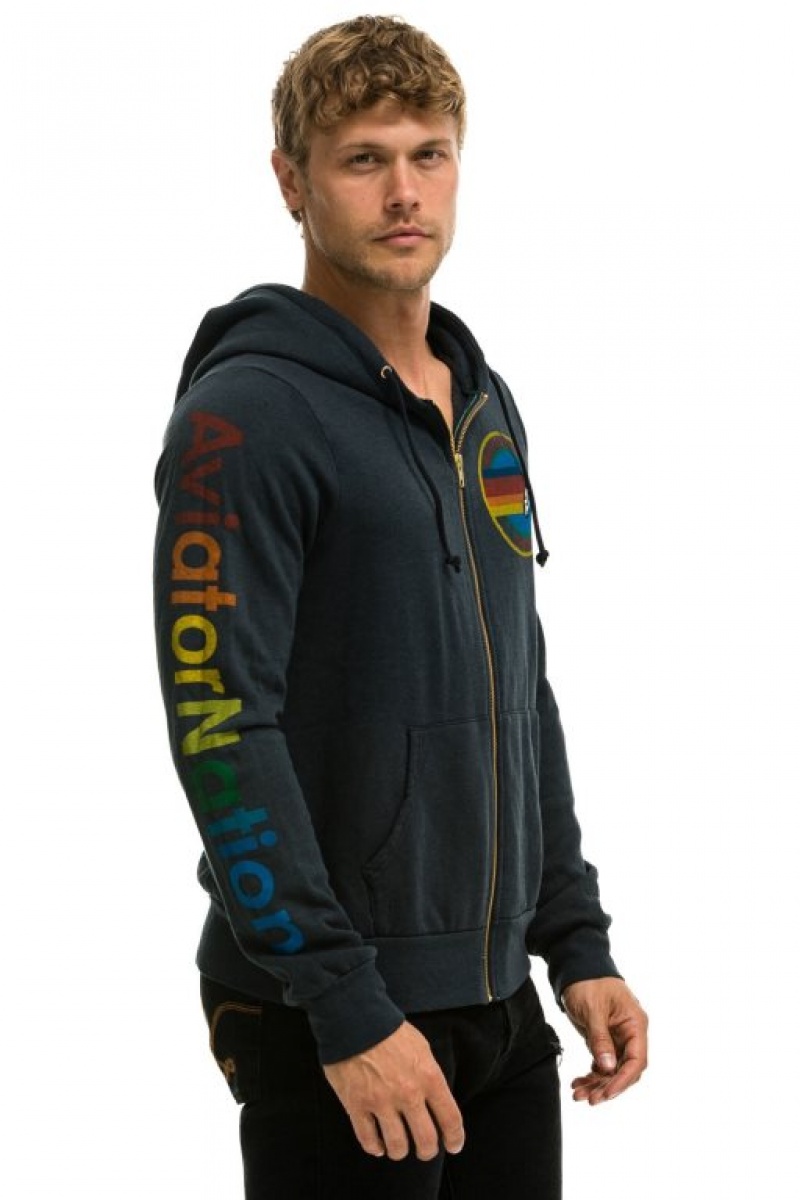 Sudadera con Capucha Aviator Nation Miami Mujer Grey | 02RMQKBSZ