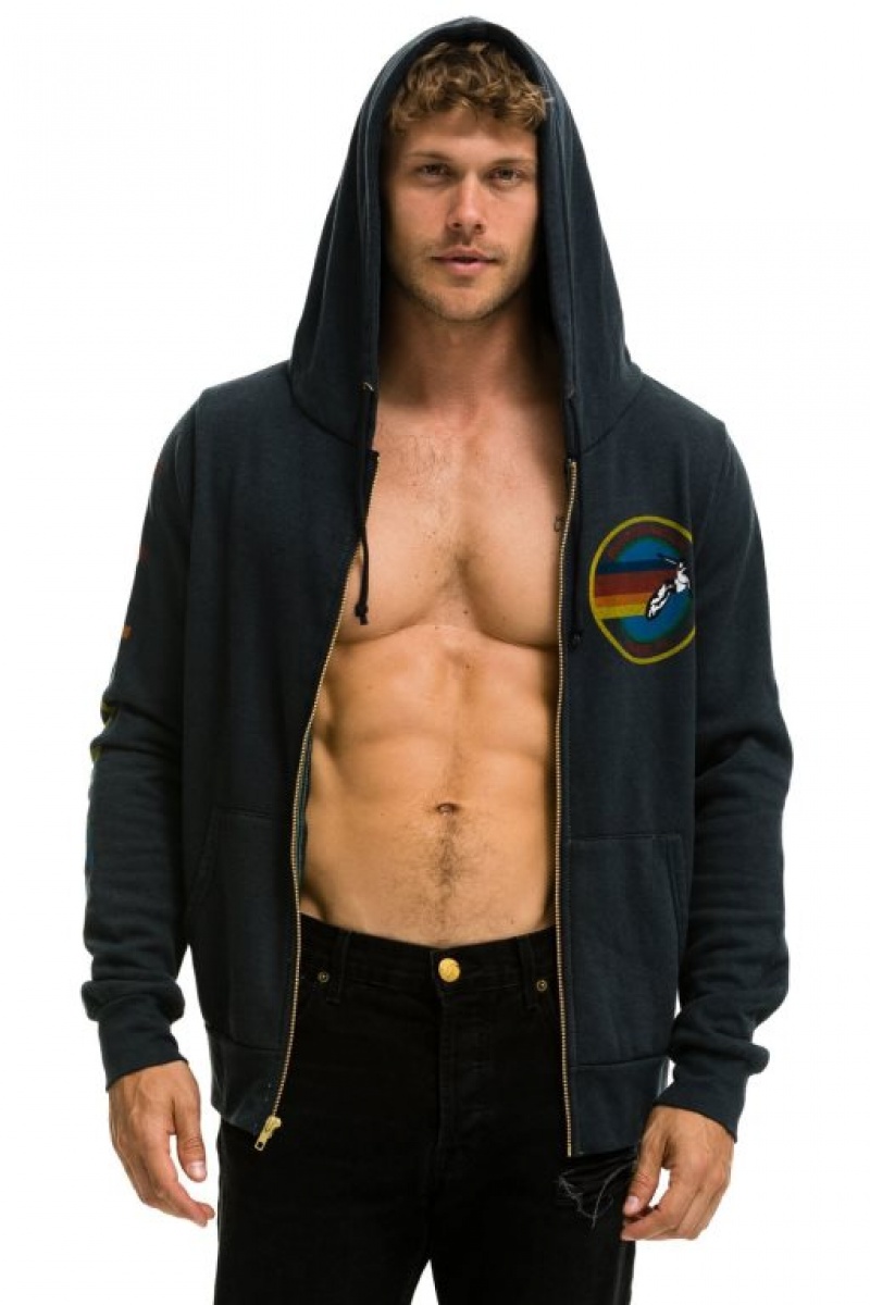 Sudadera con Capucha Aviator Nation Miami Mujer Grey | 02RMQKBSZ