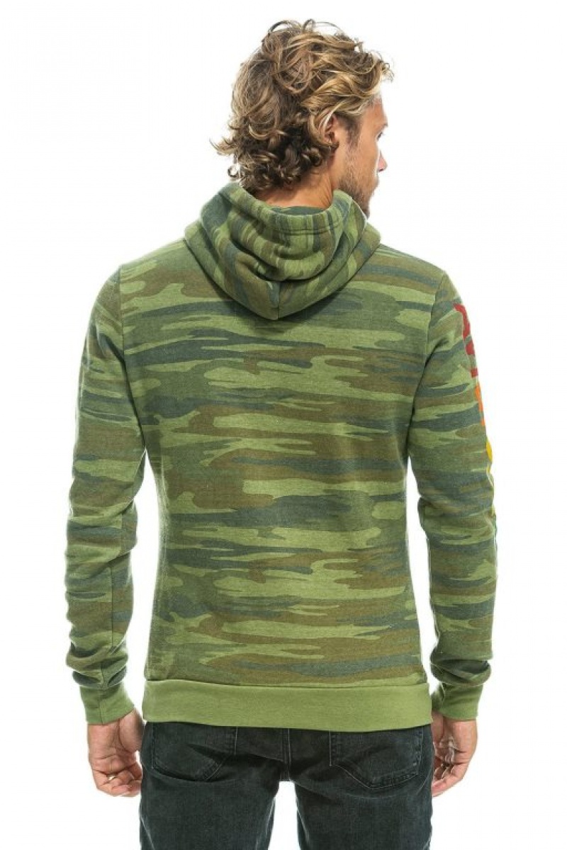 Sudadera con Capucha Aviator Nation Mill Valley Pullover Mujer Camo | 07LPBFYGH