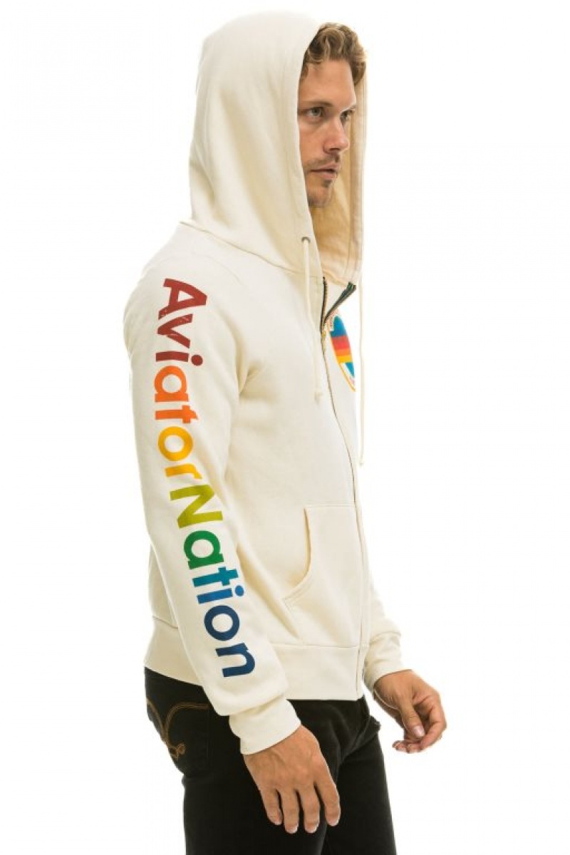 Sudadera con Capucha Aviator Nation Mujer White | 01ACSXBHL