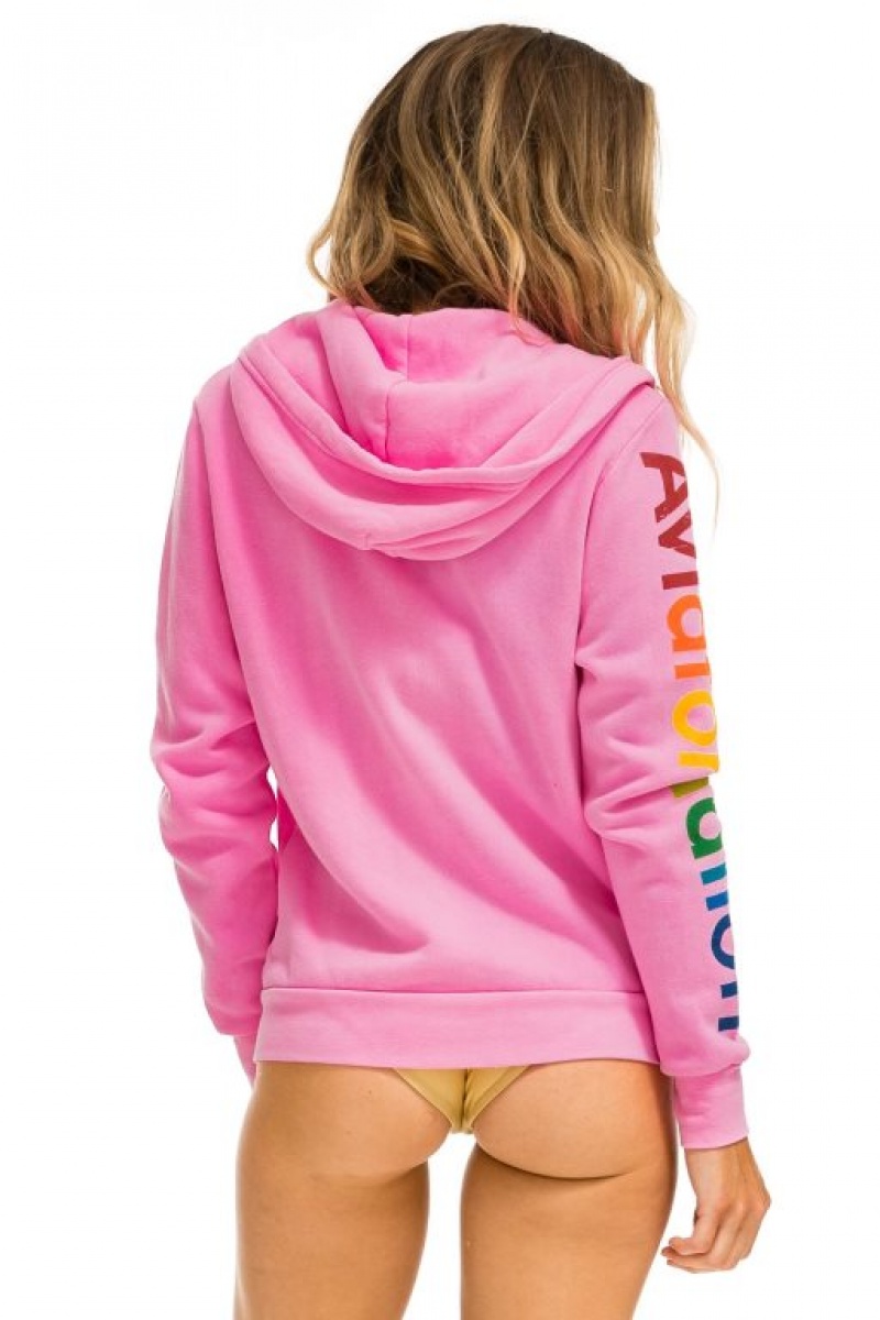 Sudadera con Capucha Aviator Nation Mujer Pink | 02XTKZUSA