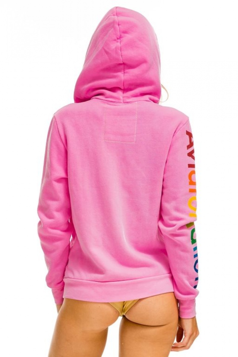Sudadera con Capucha Aviator Nation Mujer Pink | 02XTKZUSA