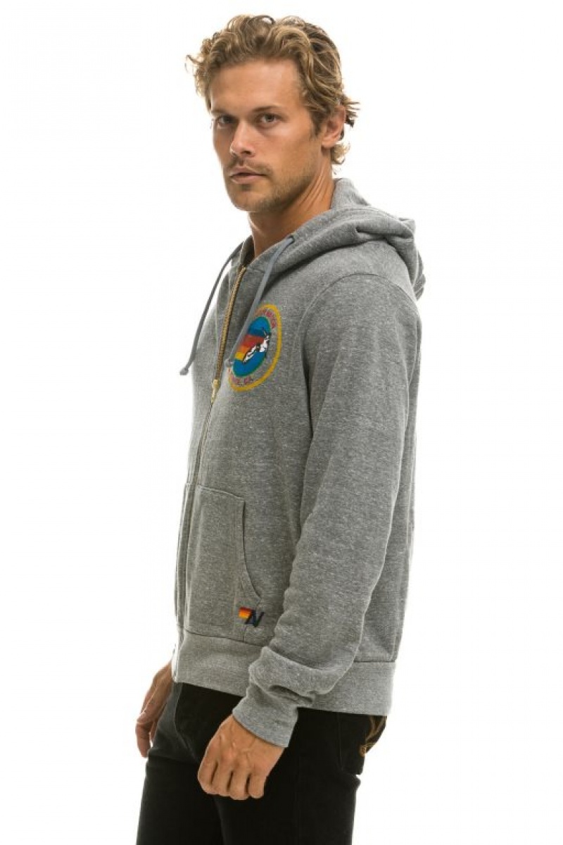 Sudadera con Capucha Aviator Nation Mujer Grey | 02ZMTFHUP