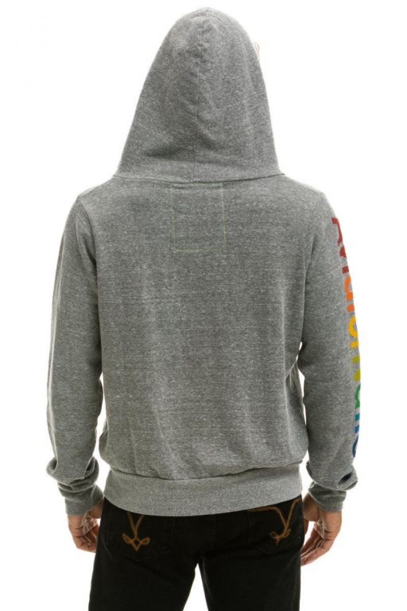 Sudadera con Capucha Aviator Nation Mujer Grey | 02ZMTFHUP