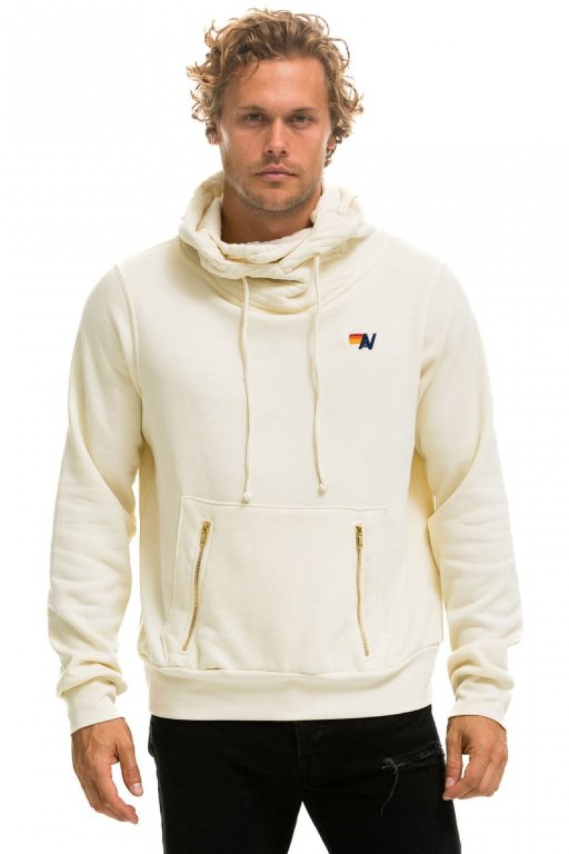 Sudadera con Capucha Aviator Nation Ninja Pullover Mujer White | 05GTVNJAM