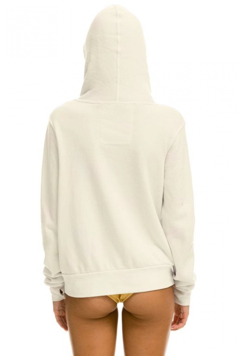 Sudadera con Capucha Aviator Nation Ninja Pullover Mujer White | 05GTVNJAM