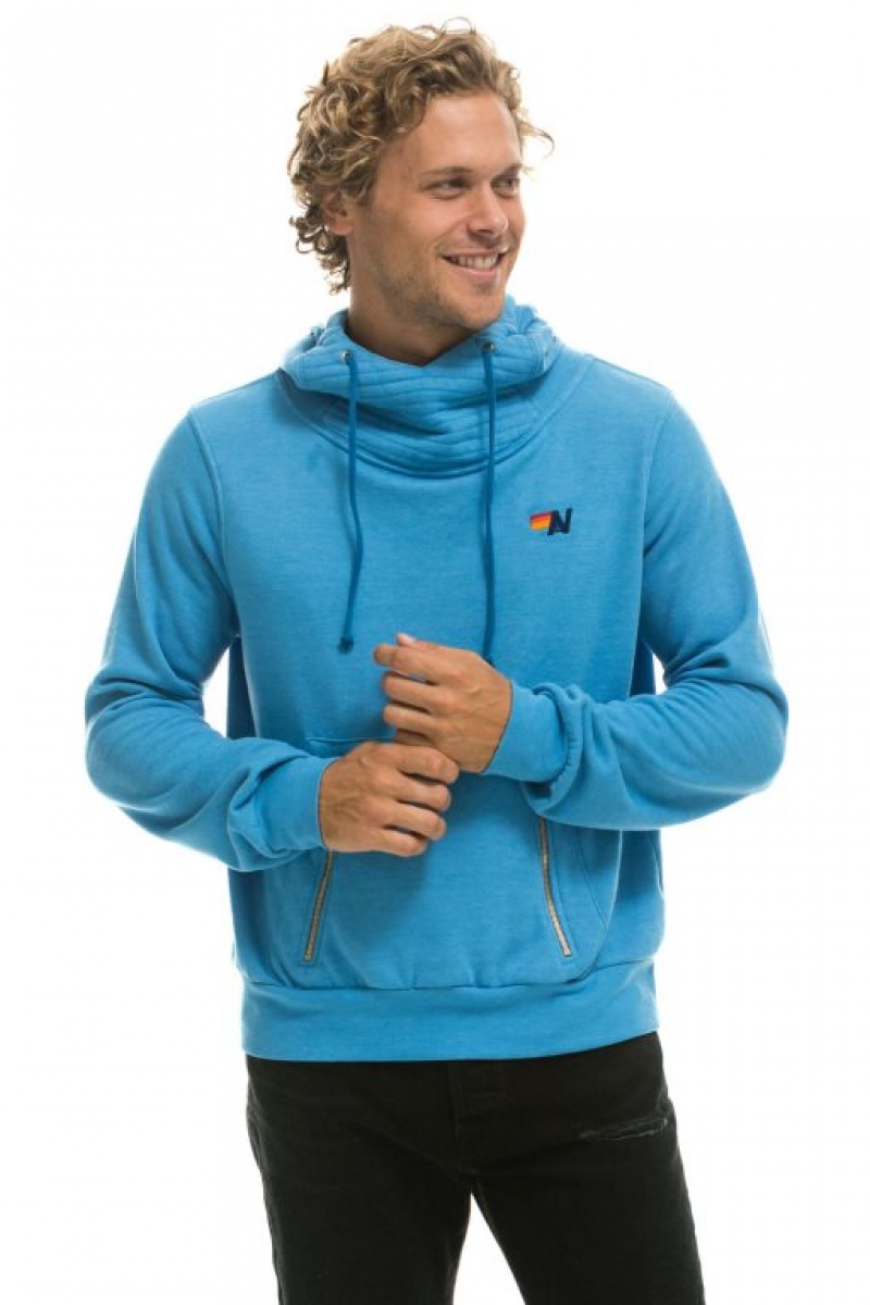 Sudadera con Capucha Aviator Nation Ninja Pullover Mujer Ocean | 05JKIDMHE
