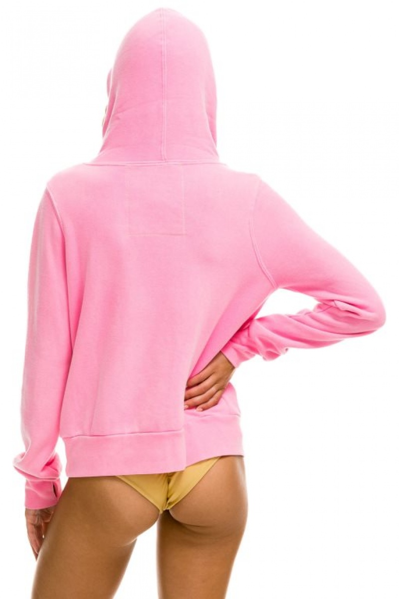 Sudadera con Capucha Aviator Nation Ninja Pullover Mujer Pink | 05KBGLVWP