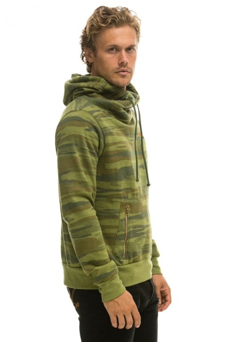 Sudadera con Capucha Aviator Nation Ninja Pullover Mujer Camo | 05QGNYURV