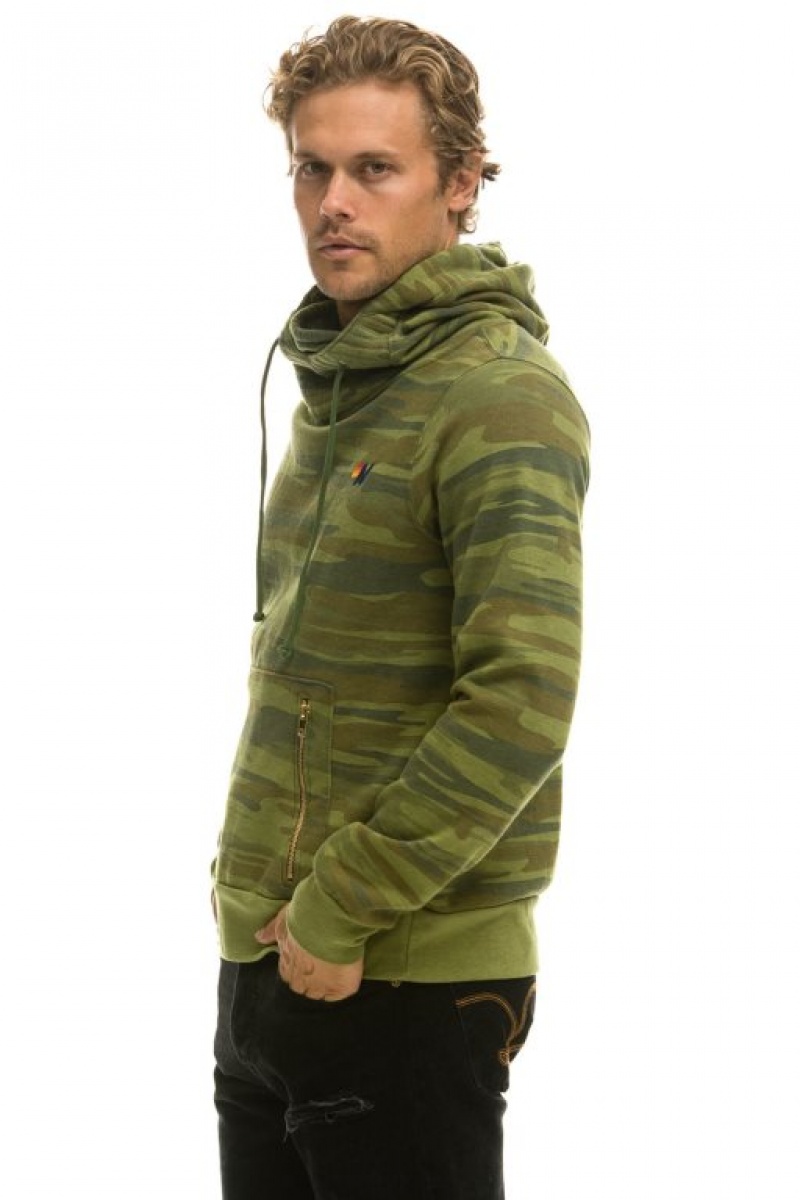 Sudadera con Capucha Aviator Nation Ninja Pullover Mujer Camo | 05QGNYURV