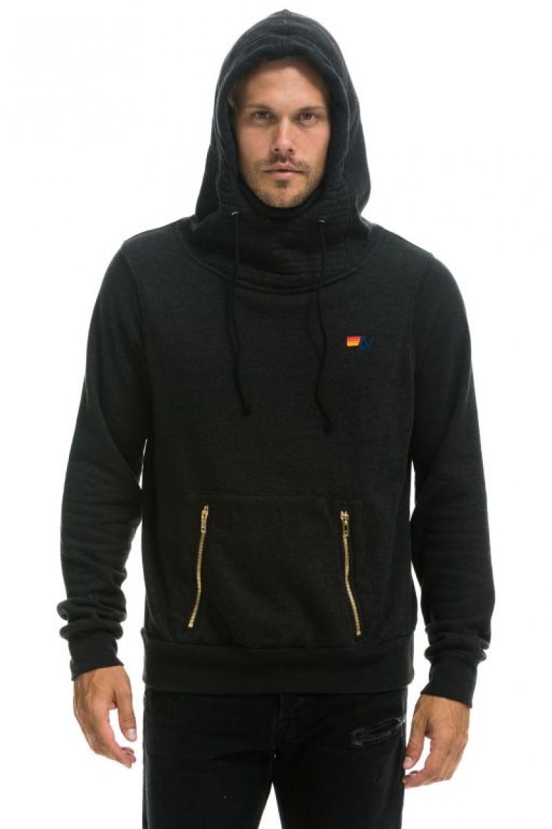 Sudadera con Capucha Aviator Nation Ninja Pullover Mujer Black | 05STRDMOV