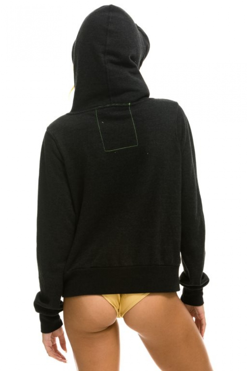 Sudadera con Capucha Aviator Nation Ninja Pullover Mujer Black | 05STRDMOV