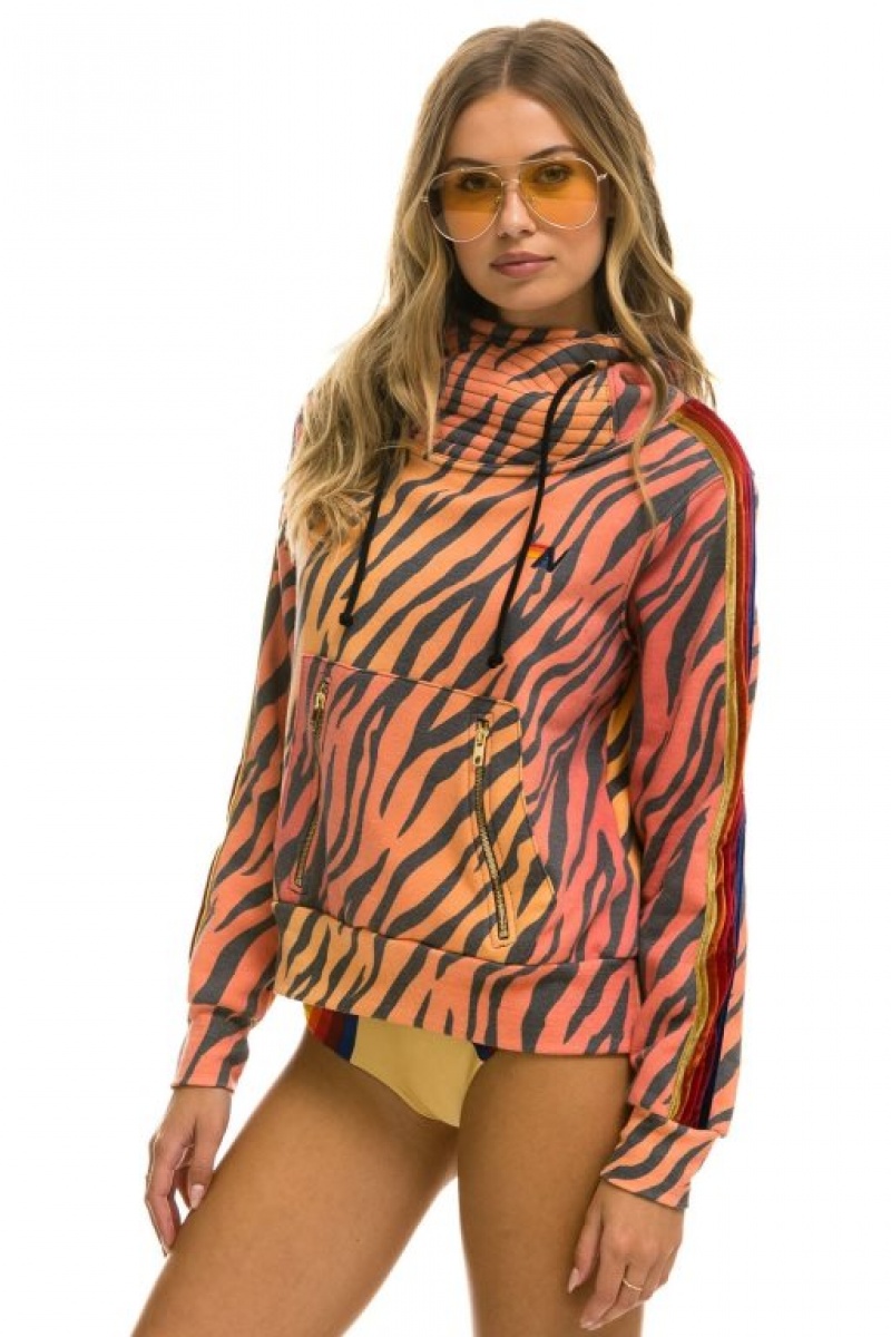 Sudadera con Capucha Aviator Nation Ninja Pullover Hombre Tiger | 63ERMYGOI