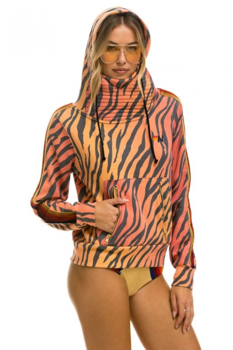Sudadera con Capucha Aviator Nation Ninja Pullover Hombre Tiger | 63ERMYGOI
