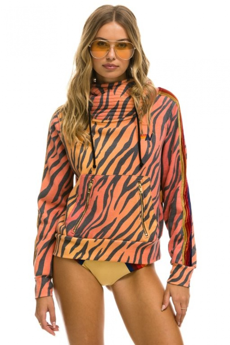 Sudadera con Capucha Aviator Nation Ninja Pullover Hombre Tiger | 63ERMYGOI
