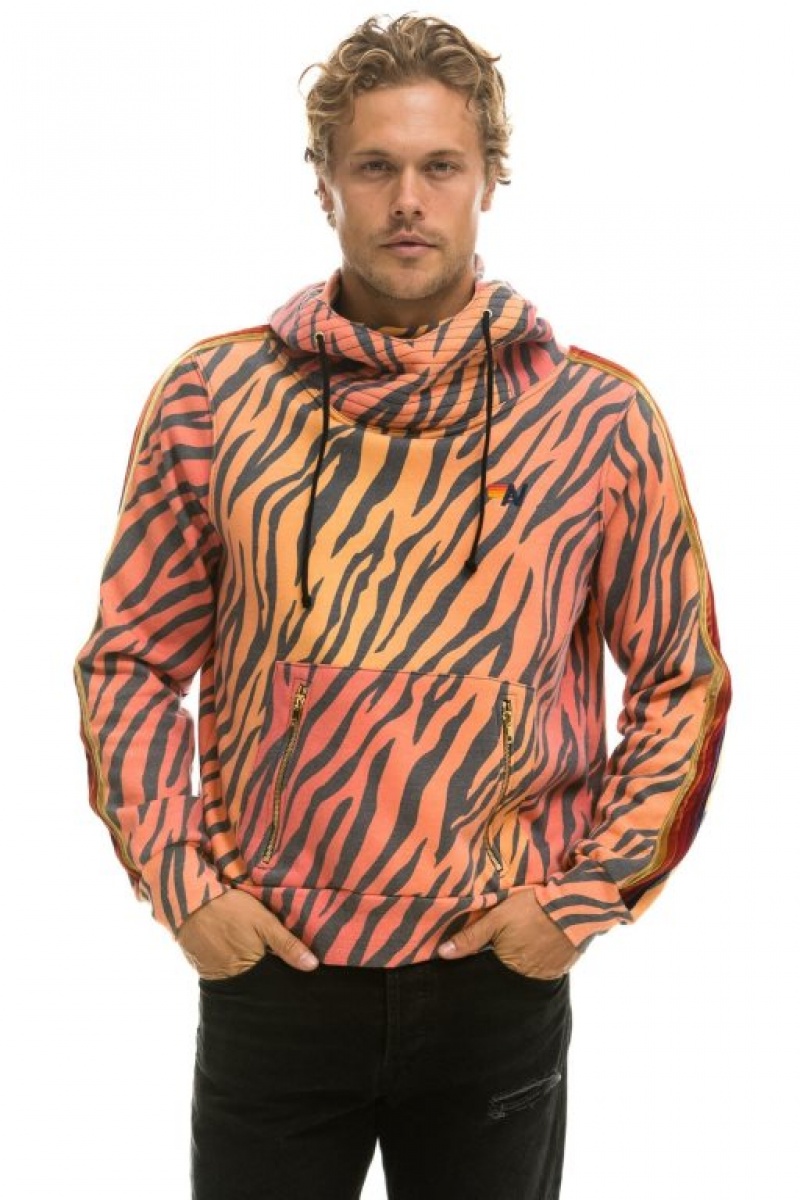 Sudadera con Capucha Aviator Nation Ninja Pullover Hombre Tiger | 63ERMYGOI