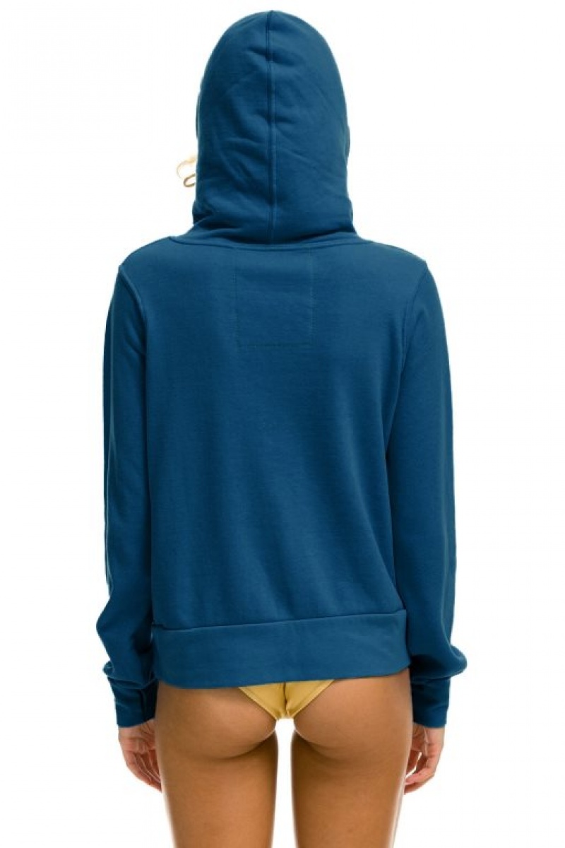 Sudadera con Capucha Aviator Nation Ninja Pullover Hombre Royal | 63FGMYBRD