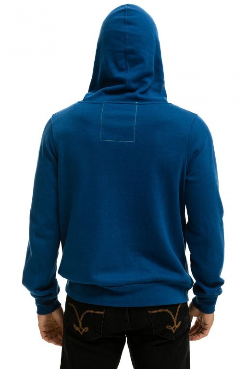 Sudadera con Capucha Aviator Nation Ninja Pullover Hombre Royal | 63FGMYBRD