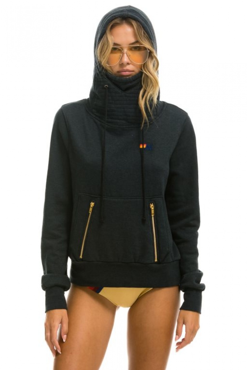 Sudadera con Capucha Aviator Nation Ninja Pullover Hombre Grey | 63JKIRSNT