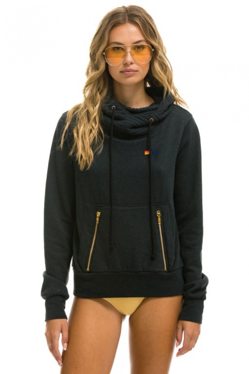 Sudadera con Capucha Aviator Nation Ninja Pullover Hombre Grey | 63JKIRSNT