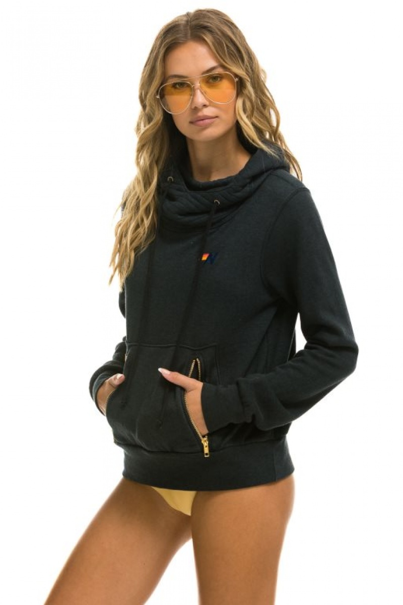 Sudadera con Capucha Aviator Nation Ninja Pullover Hombre Grey | 63JKIRSNT