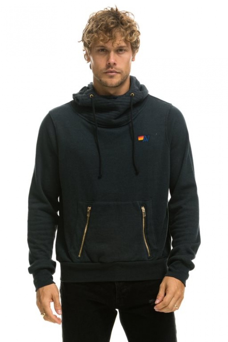 Sudadera con Capucha Aviator Nation Ninja Pullover Hombre Grey | 63JKIRSNT
