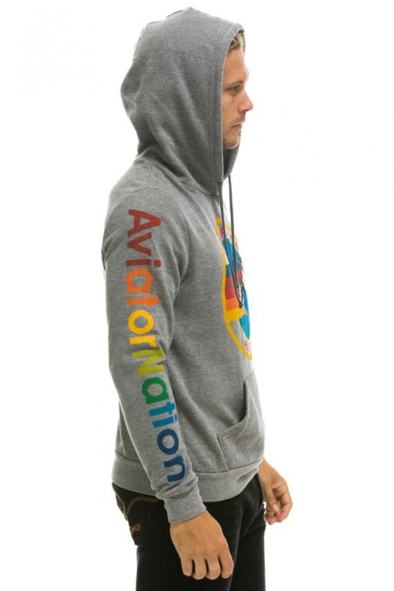 Sudadera con Capucha Aviator Nation Pullover Mujer Grey | 07JQBRYTI