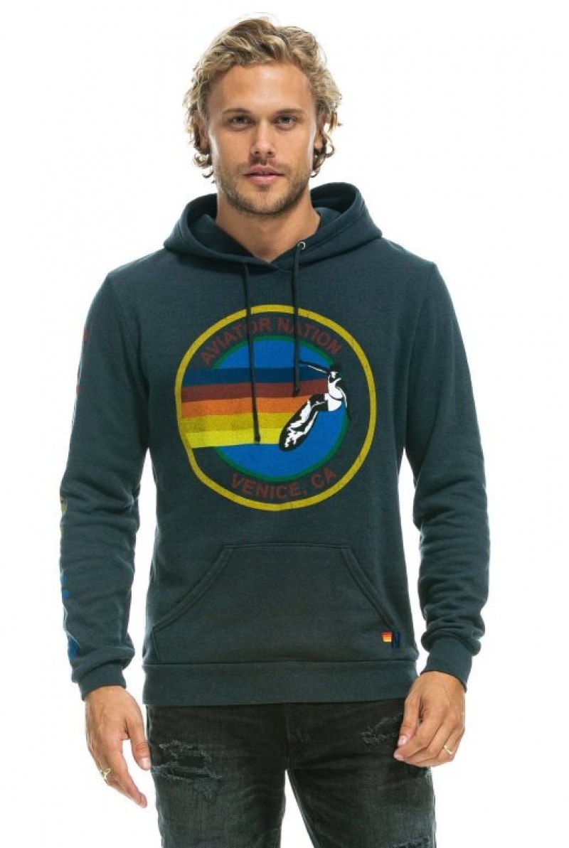 Sudadera con Capucha Aviator Nation Pullover Mujer Grey | 07KTIQEXF