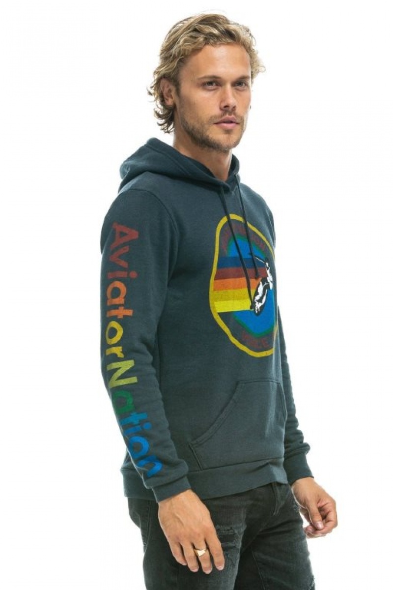 Sudadera con Capucha Aviator Nation Pullover Mujer Grey | 07KTIQEXF