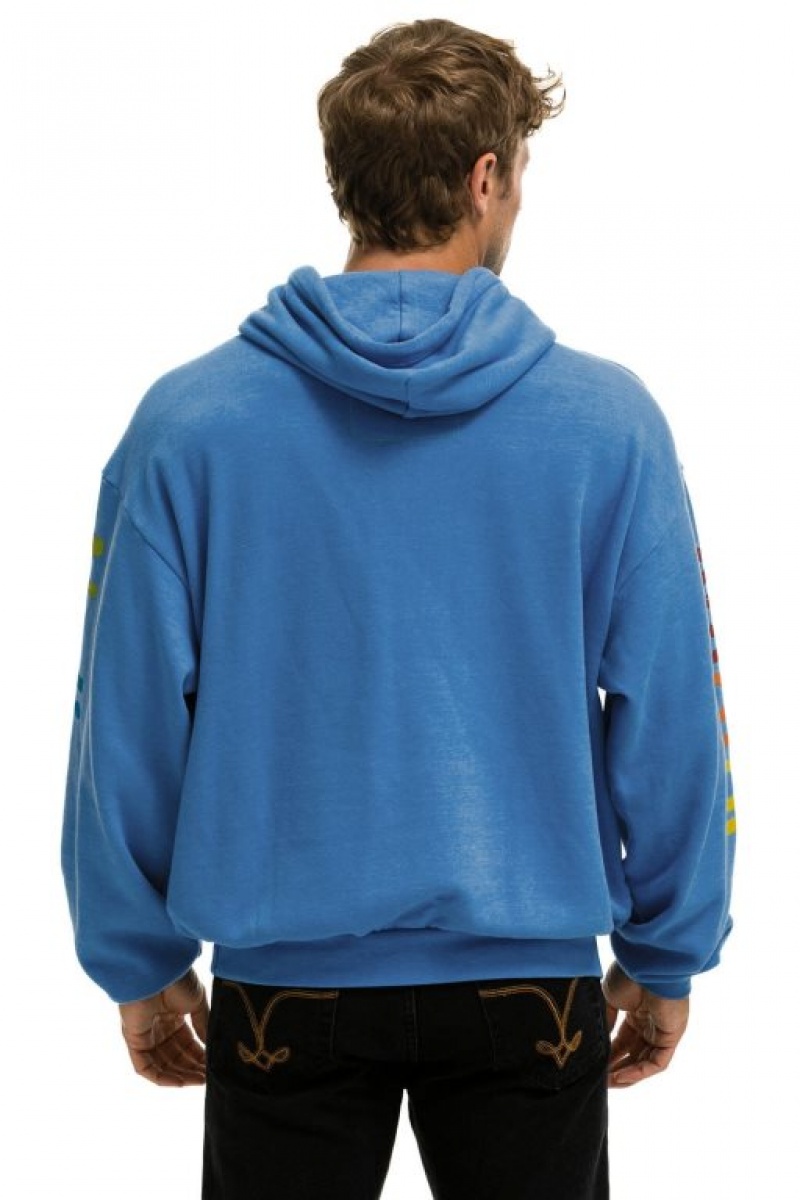 Sudadera con Capucha Aviator Nation Relaxed Pullover Mujer Deep Blue | 07BXVKRZS