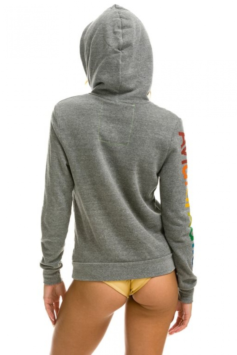 Sudadera con Capucha Aviator Nation San Francisco Pullover Mujer Grey | 06VIUGEDM