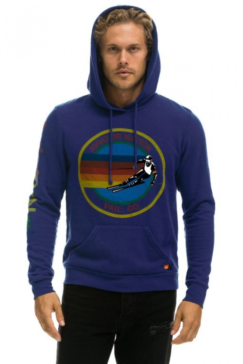 Sudadera con Capucha Aviator Nation Vail Pullover Mujer Purple | 06TEUNBYS