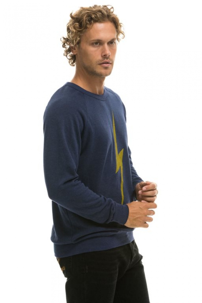 Sudaderas Aviator Nation Bolt Crew Mujer Navy | 18PAIXZRT