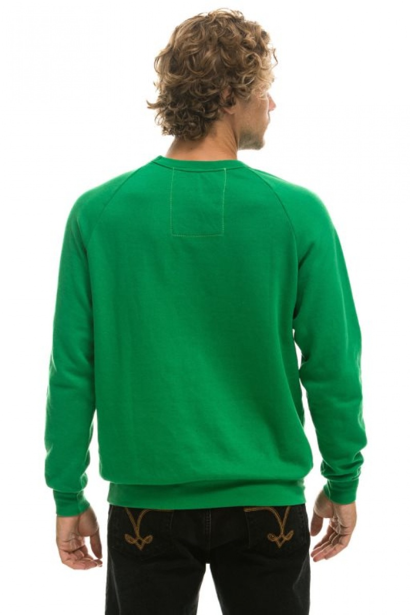 Sudaderas Aviator Nation Bolt Crew Mujer Green | 18RDENZXM