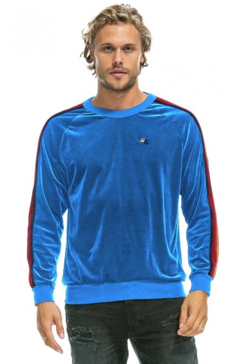 Sudaderas Aviator Nation Classic Velvet Mujer Blue | 17GSPYXUD