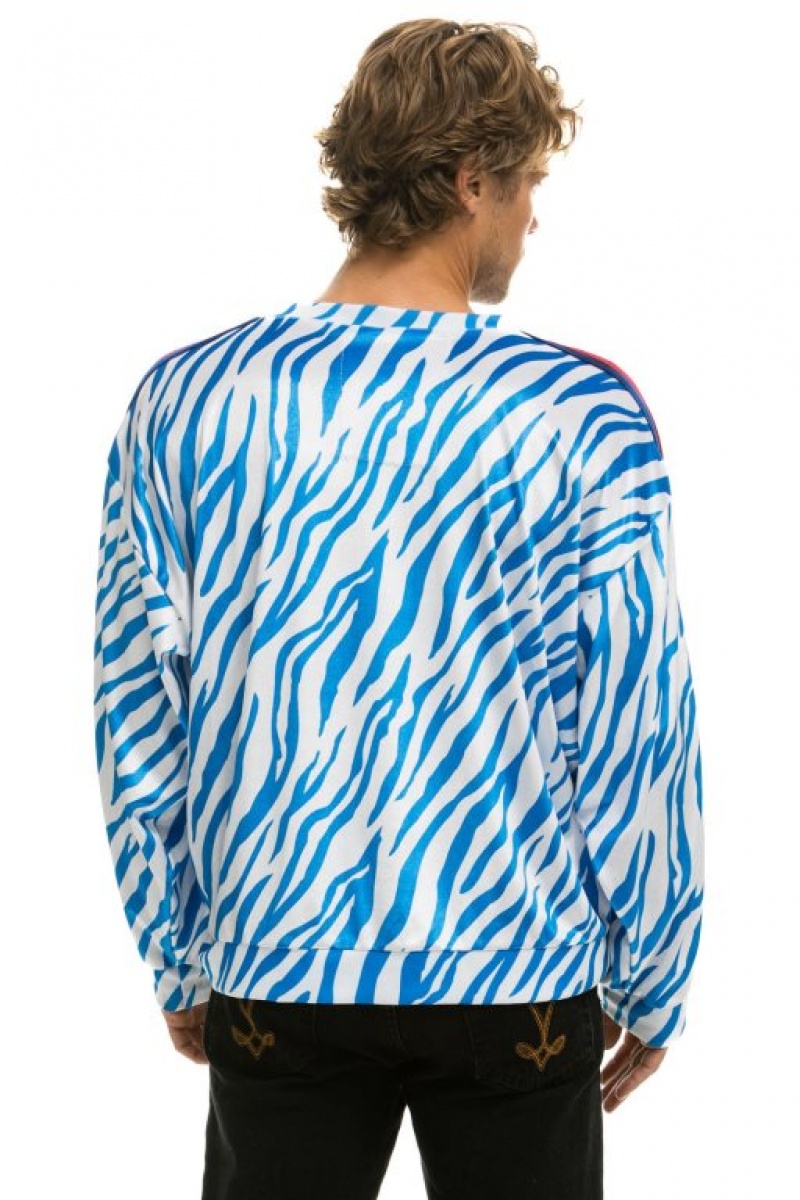 Sudaderas Aviator Nation Classic Velvet Relaxed Mujer Blue | 17NCMAWEU