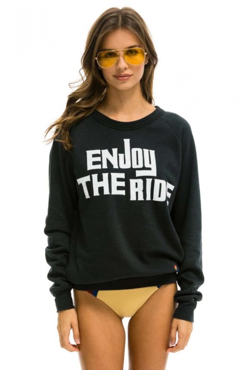 Sudaderas Aviator Nation Enjoy The Ride Mujer Grey | 16YTBLSJF
