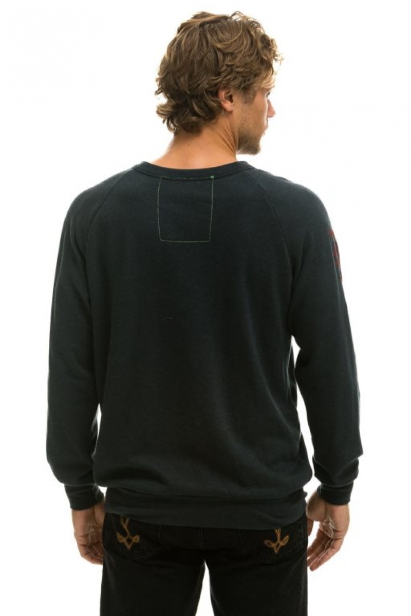 Sudaderas Aviator Nation Hamptons Crew Mujer Grey | 19XDWMSNG