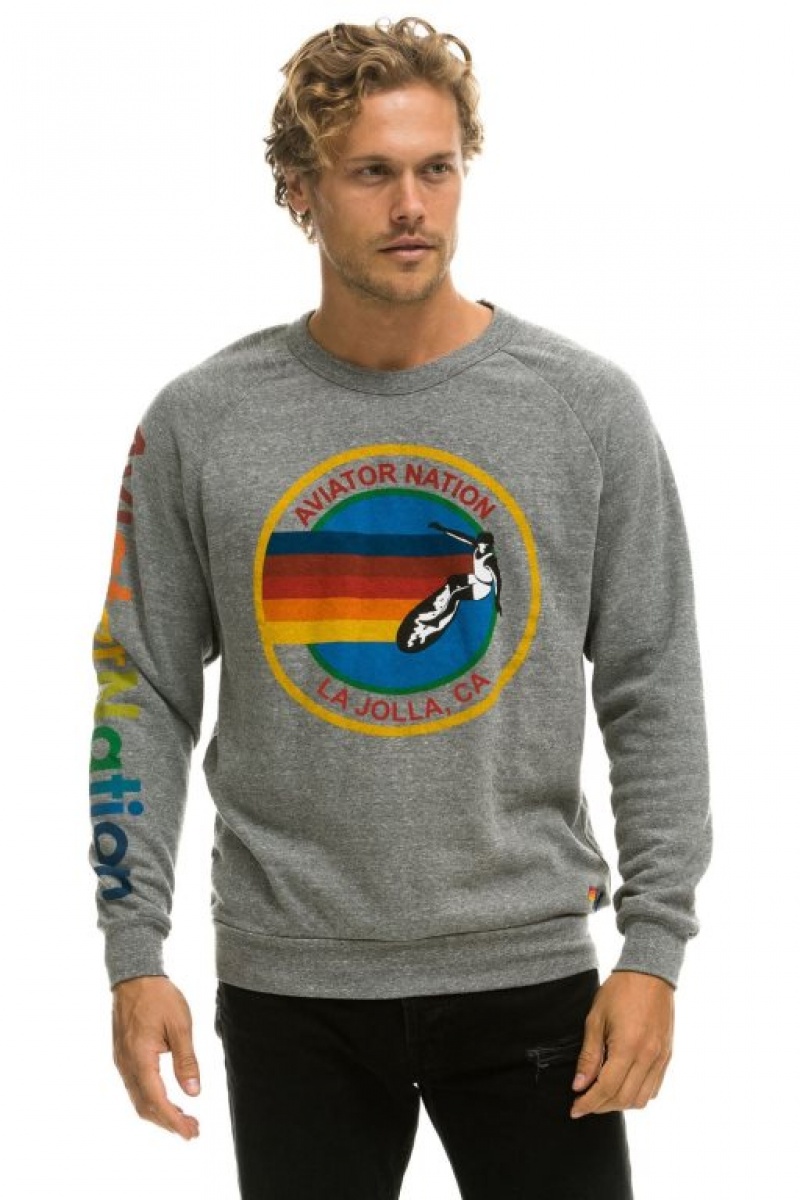 Sudaderas Aviator Nation La Jolla Mujer Grey | 19TFXRCKE