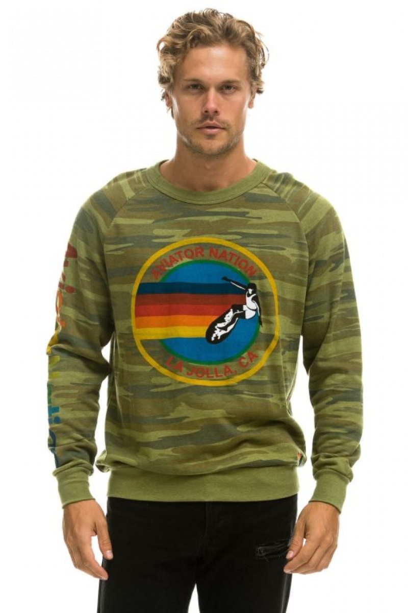 Sudaderas Aviator Nation La Jolla Mujer Camo | 19TJIMEZH