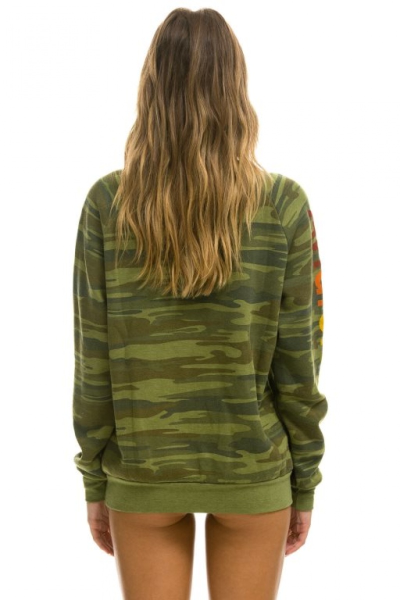 Sudaderas Aviator Nation La Jolla Mujer Camo | 19TJIMEZH
