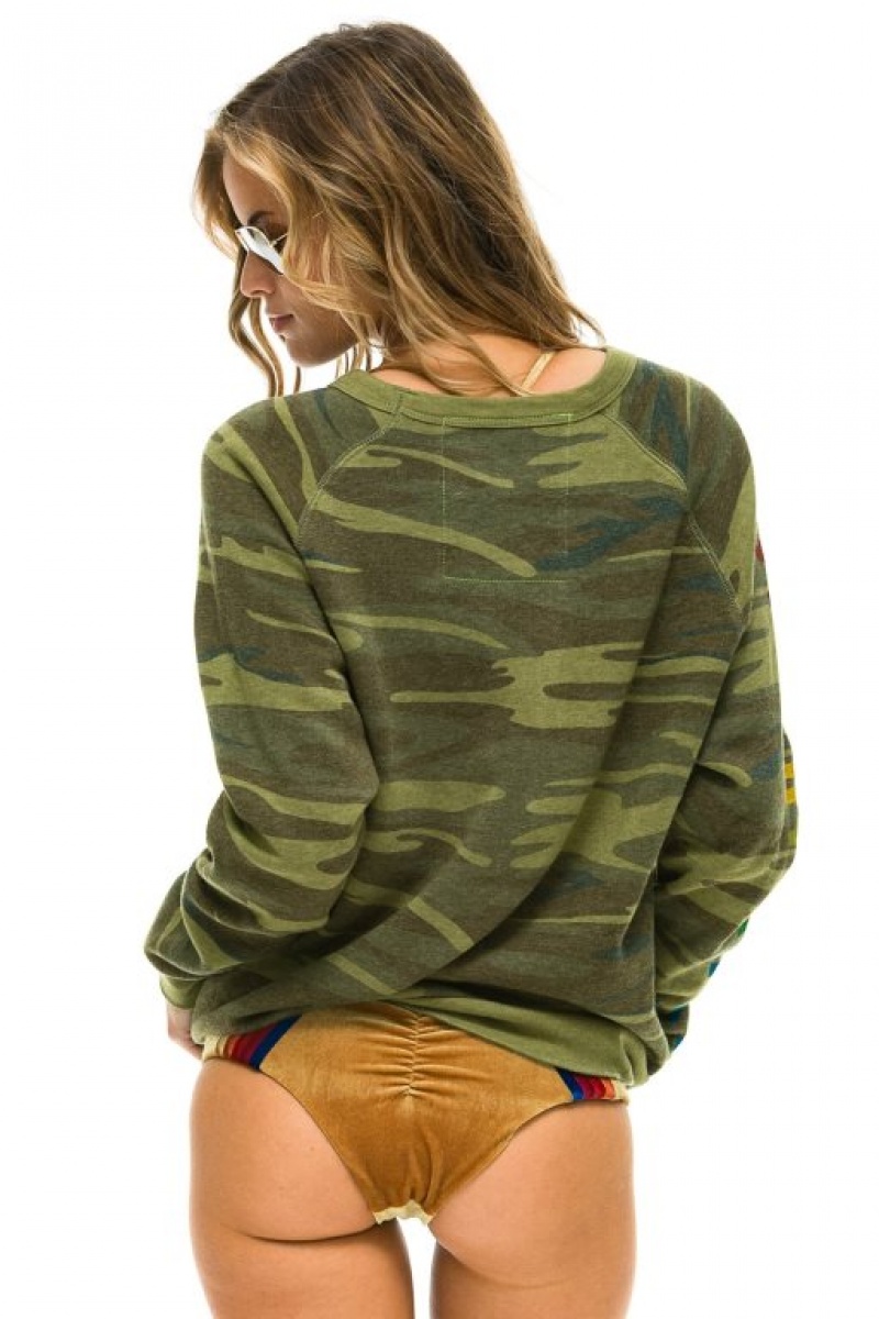 Sudaderas Aviator Nation Las Vegas Mujer Camo | 19STAFQGX