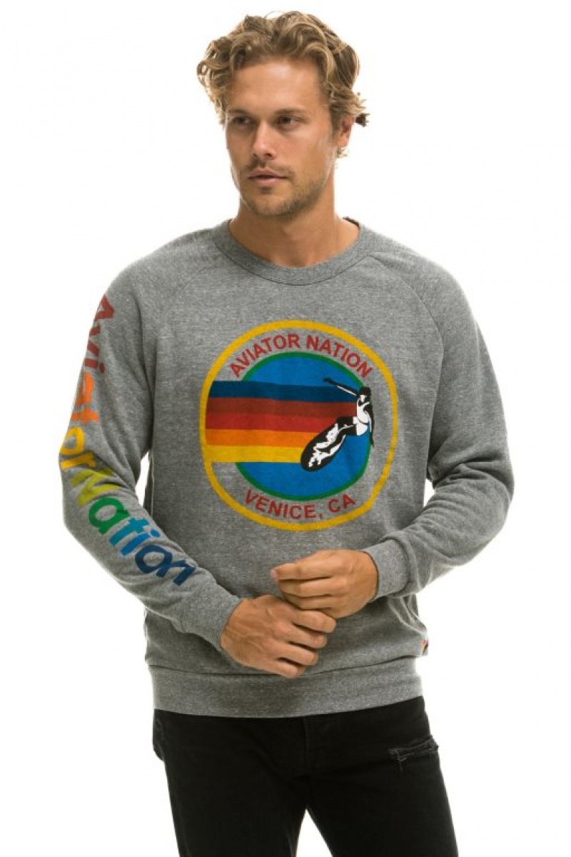 Sudaderas Aviator Nation Mujer Grey | 19DOJYBAC