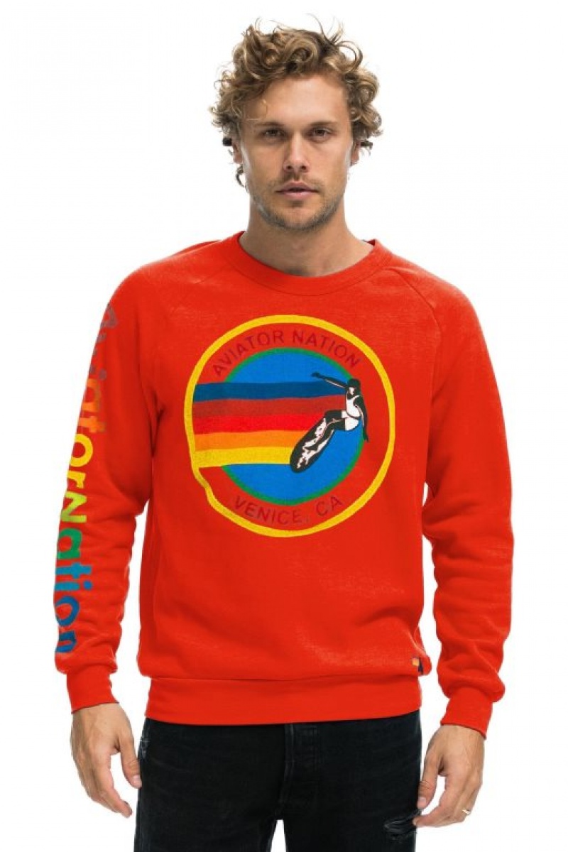 Sudaderas Aviator Nation Mujer Red | 18YMAWLSR