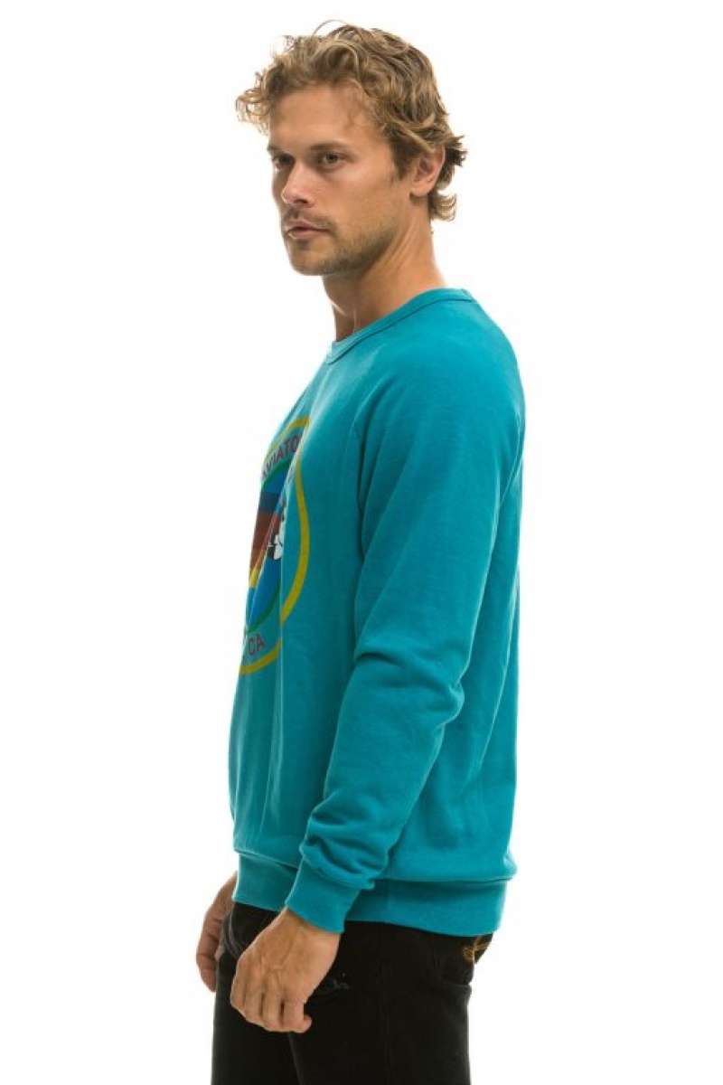 Sudaderas Aviator Nation Mujer Turquoise | 18XHOMVLT